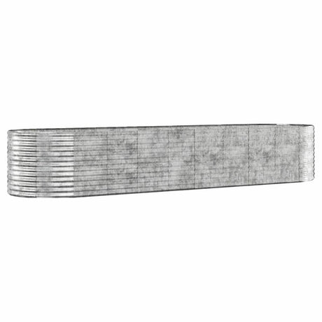 Vidaxx Pflanzgefäß 396x100x68 cm verzinkter Stahl silberfarben