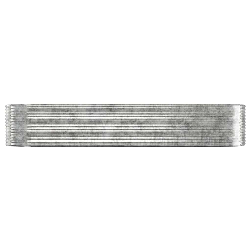 Vidaxx Pflanzgefäß 396x100x68 cm verzinkter Stahl silberfarben