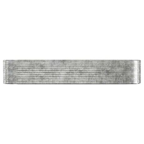 Vidaxx Pflanzgefäß 396x100x68 cm verzinkter Stahl silberfarben