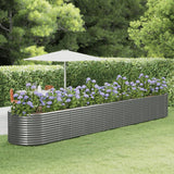 VIDAXL -Planungsbox 554x100x68 cm Pulver -Stahlgrau grau