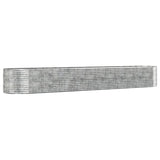 VIDAXL -Planungsbox 554x100x68 cm Pulver -Stahl Silber gefärbt