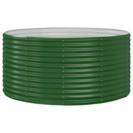 Vidaxx erhöhte Gartenbox grün 140x140x68 cm verzinkter Stahl