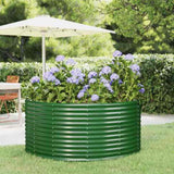 Vidaxx erhöhte Gartenbox grün 140x140x68 cm verzinkter Stahl