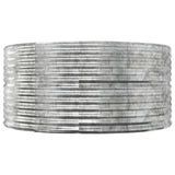 VIDAXL -Planungsbox 140x140x68 cm Pulver -bewegtes Stahl Silber gefärbt