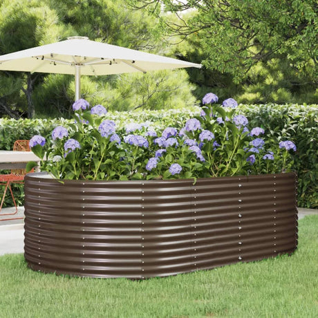 Vidaxl plantenbak 212x140x68 cm gegalvaniseerd staal bruin