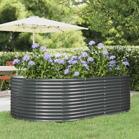 Vidaxl verhoogde tuinbak antraciet 212x140x68 cm gegalvaniseerd staal