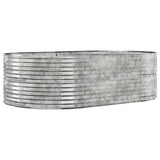 VIDAXL -Planungsbox 212x140x68 cm Pulver -bewegtes Stahl Silber gefärbt