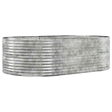 VIDAXL -Planungsbox 212x140x68 cm Pulver -bewegtes Stahl Silber gefärbt