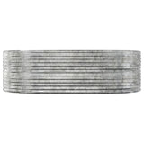 VIDAXL -Planungsbox 212x140x68 cm Pulver -bewegtes Stahl Silber gefärbt