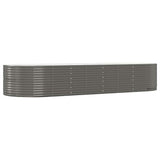 VIDAXL -Planungsbox 367x140x68 cm Pulver -Stahlgrau grau