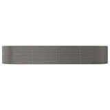 VIDAXL -Planungsbox 367x140x68 cm Pulver -Stahlgrau grau