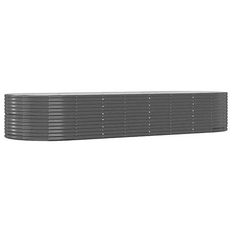 VIDAXL -Pflanzer 367x140x68 cm Pulver -beschichteter Stahl -Anthrazit -Gelenk