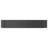 VIDAXL -Pflanzer 367x140x68 cm Pulver -beschichteter Stahl -Anthrazit -Gelenk