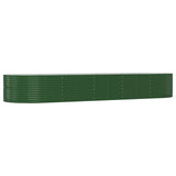 Vidaxl Planning Box 447x140x68 CM Powder -Coated Steel Green