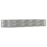 VIDAXL -Planungsbox 447x140x68 cm Pulver -beschichtetes Stahl Silber gefärbt