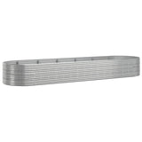 VIDAXL -Planungsbox 510x140x68 cm Pulver -Stahl Silber gefärbt