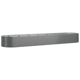 VIDAXL -Planungsbox 584x140x68 cm Pulver -Stahlgrau grau