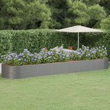 VIDAXL -Planungsbox 584x140x68 cm Pulver -Stahlgrau grau