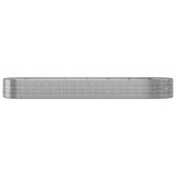 VIDAXL -Planungsbox 584x140x68 cm Pulver -beschichtetes Stahl Silber gefärbt