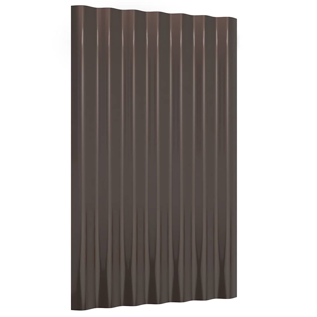VIDAXL -Dachpaneele 12 ST 60x36 cm Pulver -Stahlbraun