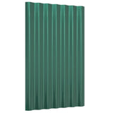 VIDAXL -Dachpaneele 36 ST 60x36 cm Pulver -Stahlgrün