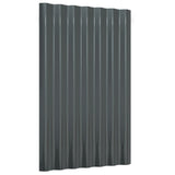 Vidaxl takpaneler 36 ST 60x36 cm pulver -ccoated stål Anthracite -färgad