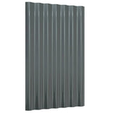 VIDAXL -Dachpaneele 36 ST 60x36 cm Pulver -bewegtes Stahl Anthrazit -gelöscht