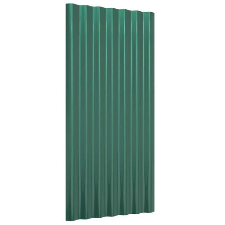 Vidaxl dakpanelen 12 st 80x36 cm gegalvaniseerd staal groen