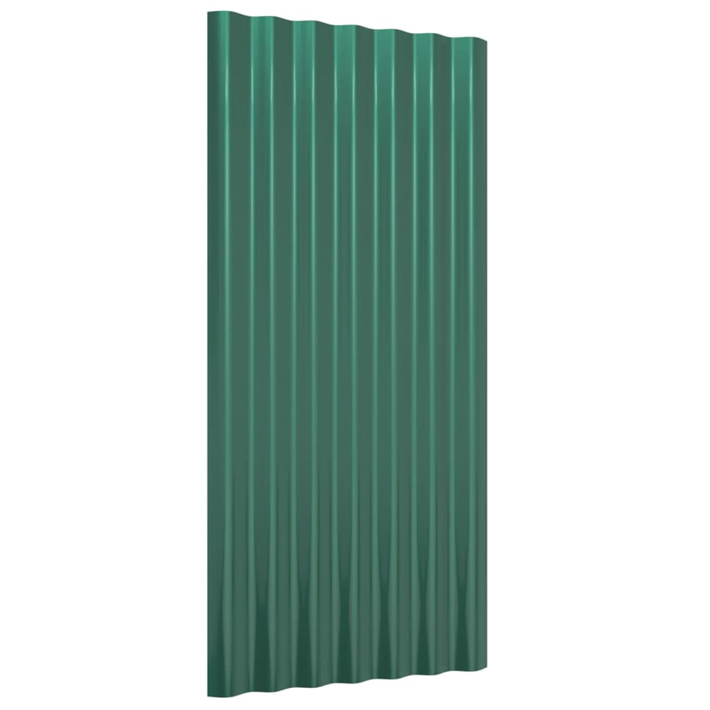 VidaXL roof panels 36 st 80x36 cm powder -coated steel green