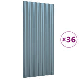 VidaXL roof panels 36 st 80x36 cm powder -coated steel gray