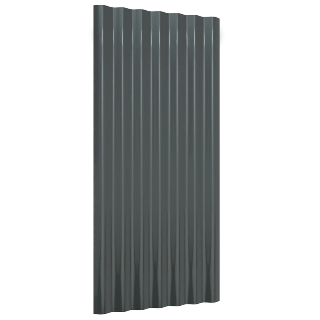 Vidaxl roof panels 36 st 80x36 cm powder -coated steel anthracite -colored