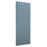 VIDAXL -Dachpaneele 12 ST 100x36 cm Pulver -Stahl grau