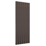 VIDAXL -Dachplatten 12 ST 100x36 cm Pulver -Stahlbraun