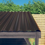 VIDAXL -Dachplatten 12 ST 100x36 cm Pulver -Stahlbraun