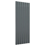 VIDAXL -Dachplatten 12 Stcs 100x36 cm Pulver -beschichtete Stahl -Anthrazit -Verschärfe