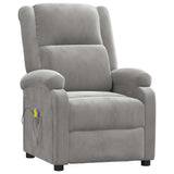 Vidaxl massagestoel fluweel lichtgrijs