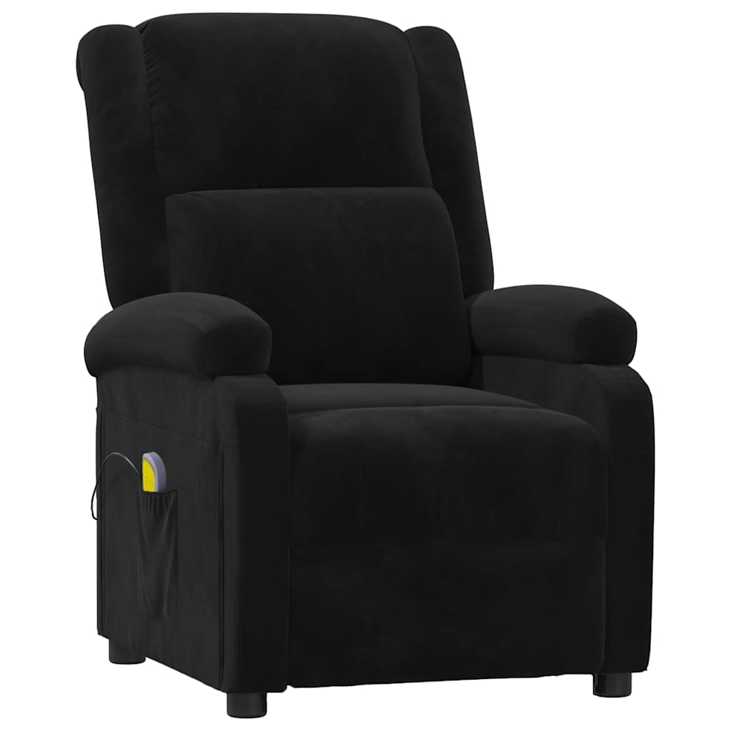 Vidaxl massagestoel fluweel zwart