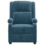 Vidaxl massagestoel fluweel blauw