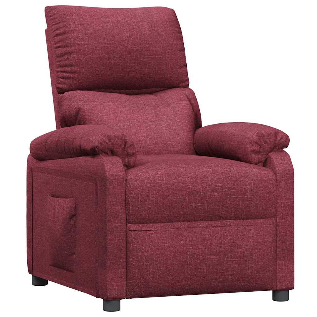 Vidaxl fauteuil verstelbaar stof wijnrood