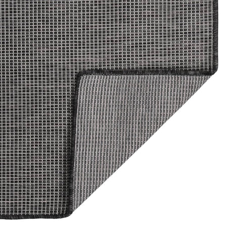 Vidaxl Außen Teppich flach gewebt 80x150 cm Grau