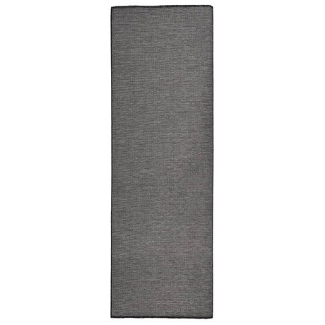Vidaxl außerhalb des Teppichs flach gewebt 80x250 cm Grau