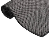 Vidaxl außerhalb des Teppichs flach gewebt 100x200 cm Grau