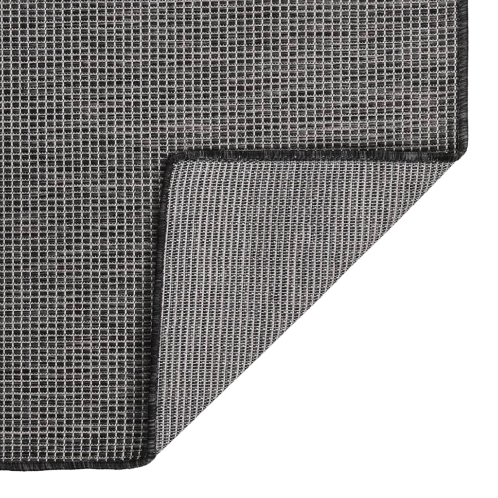 Vidaxl außerhalb des Teppichs flach gewebt 140x200 cm Grau