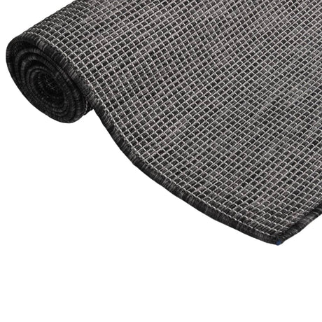 Vidaxl außerhalb des Teppichs flach gewebt 140x200 cm Grau