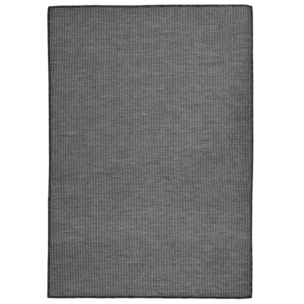 Vidaxl außerhalb des Teppichs flach gewebt 160 x 230 cm Grau