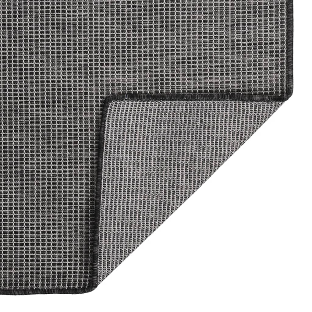 Vidaxl außerhalb des Teppichs flach gewebt 160 x 230 cm Grau