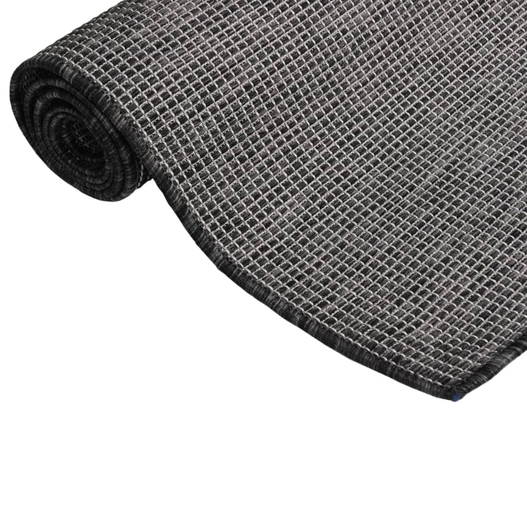 Vidaxl außerhalb des Teppichs flach gewebt 160 x 230 cm Grau