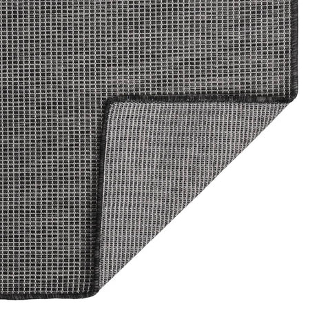 Vidaxl Außen Teppich flach -200x280 cm Grau