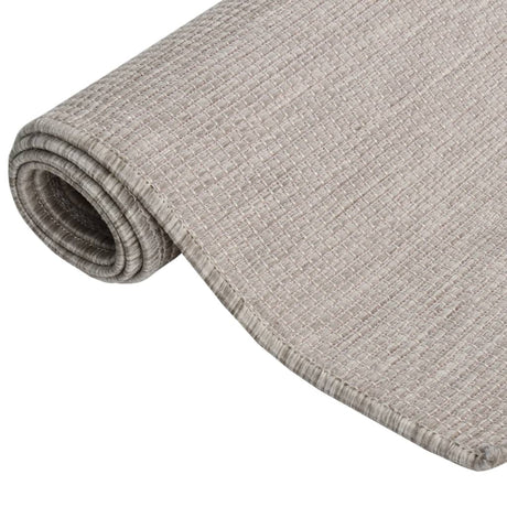 Vidaxx Outdoor-Teppich flach gewebt 140x200 cm hellgrau