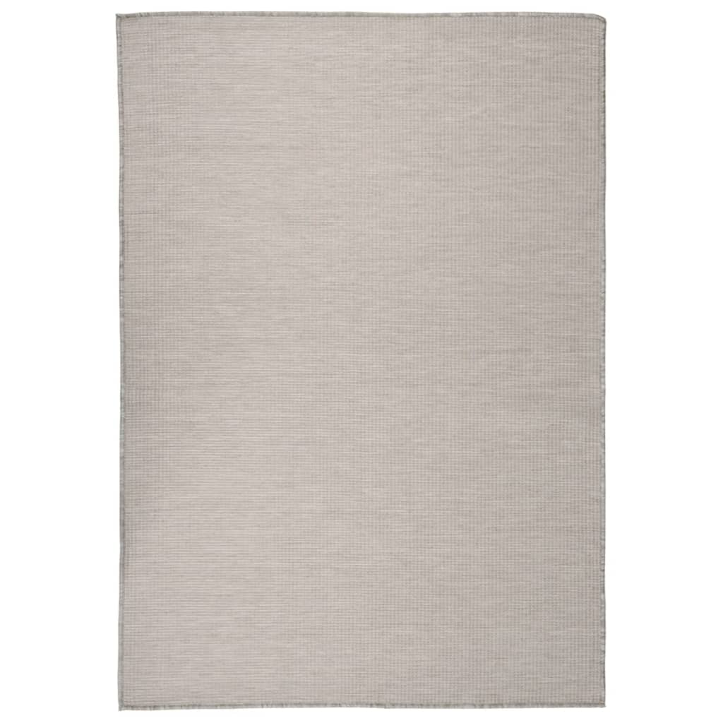 Vidaxl außerhalb des Teppichs flach gewebt 160 x 230 cm Taupe